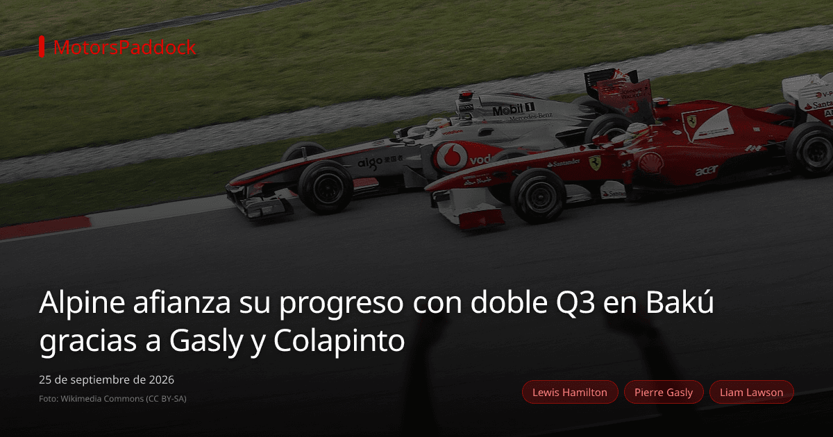 Alpine afianza su progreso con doble Q3 en Bakú gracias a Gasly y Colapinto
