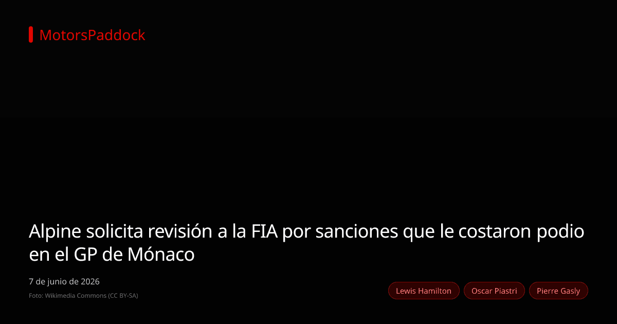 Alpine solicita revisión a la FIA por sanciones que le costaron podio en el GP de Mónaco