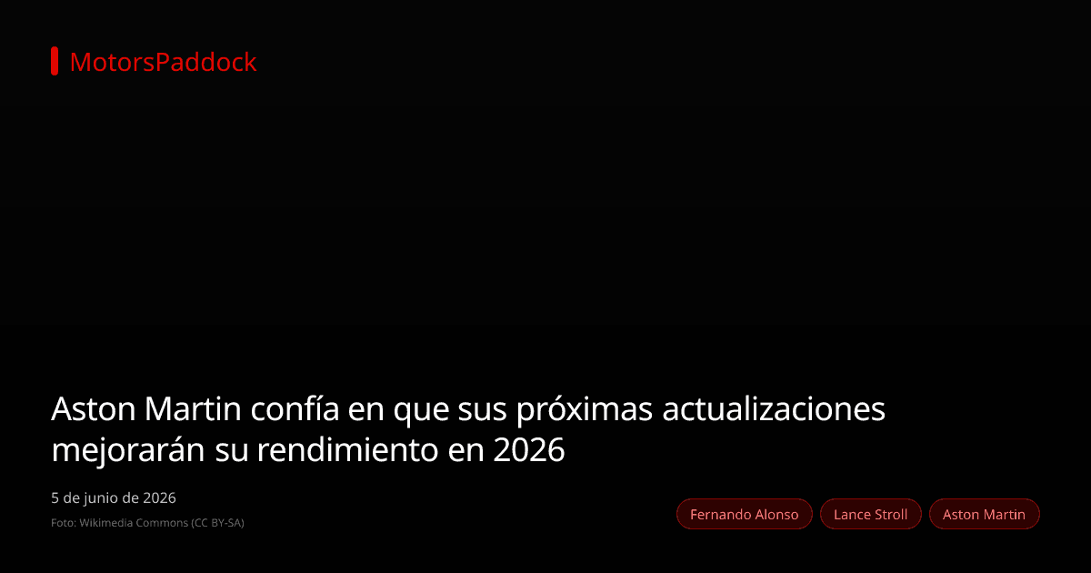 Aston Martin confía en que sus próximas actualizaciones mejorarán su rendimiento en 2026