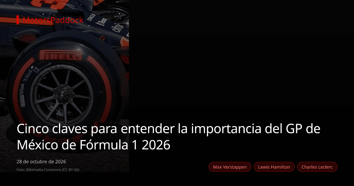 Cinco claves para entender la importancia del GP de México de Fórmula 1 2026