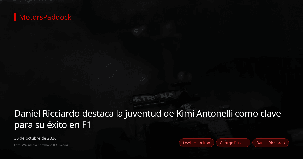 Daniel Ricciardo destaca la juventud de Kimi Antonelli como clave para su éxito en F1