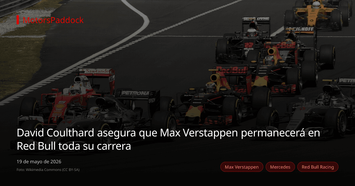 David Coulthard asegura que Max Verstappen permanecerá en Red Bull toda su carrera