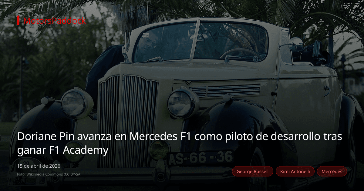 Doriane Pin avanza en Mercedes F1 como piloto de desarrollo tras ganar F1 Academy