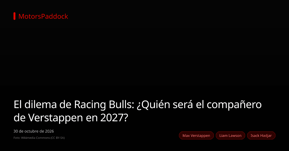 El dilema de Racing Bulls: ¿Quién será el compañero de Verstappen en 2027?