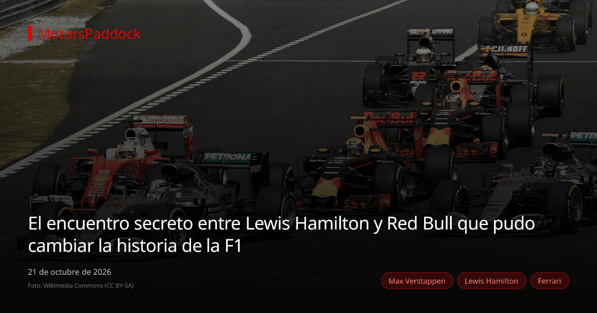 El encuentro secreto entre Lewis Hamilton y Red Bull que pudo cambiar la historia de la F1