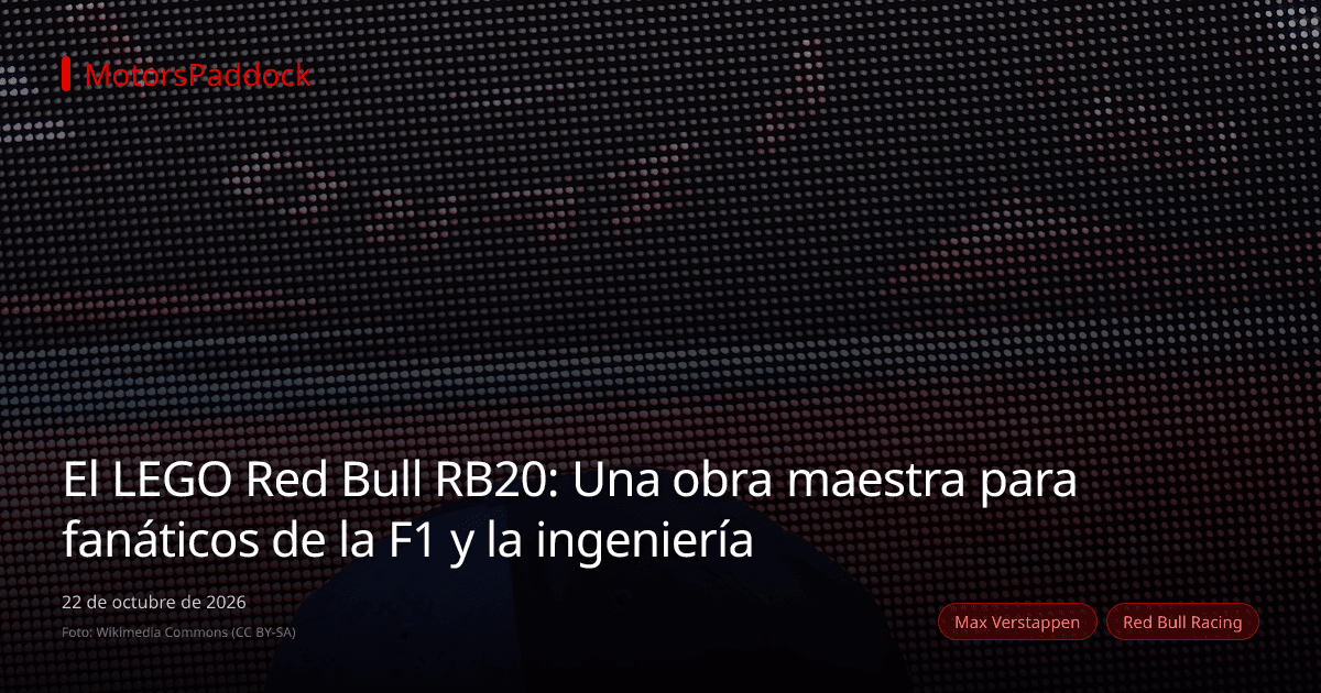 El LEGO Red Bull RB20: Una obra maestra para fanáticos de la F1 y la ingeniería