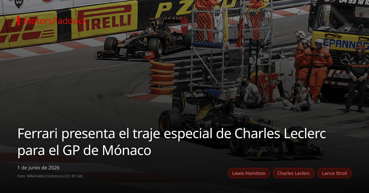 Ferrari presenta el traje especial de Charles Leclerc para el GP de Mónaco