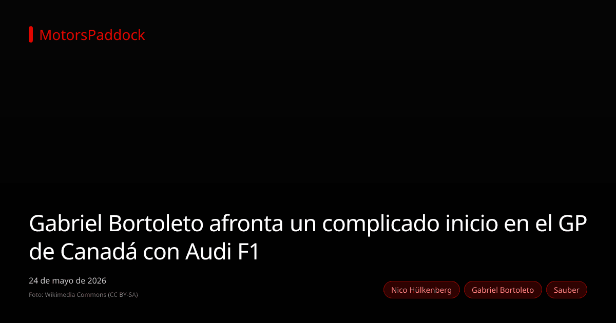 Gabriel Bortoleto afronta un complicado inicio en el GP de Canadá con Audi F1