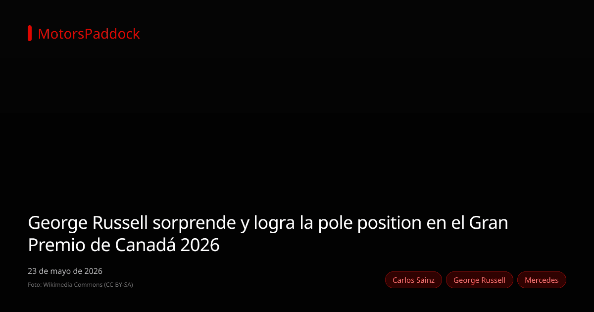 George Russell sorprende y logra la pole position en el Gran Premio de Canadá 2026