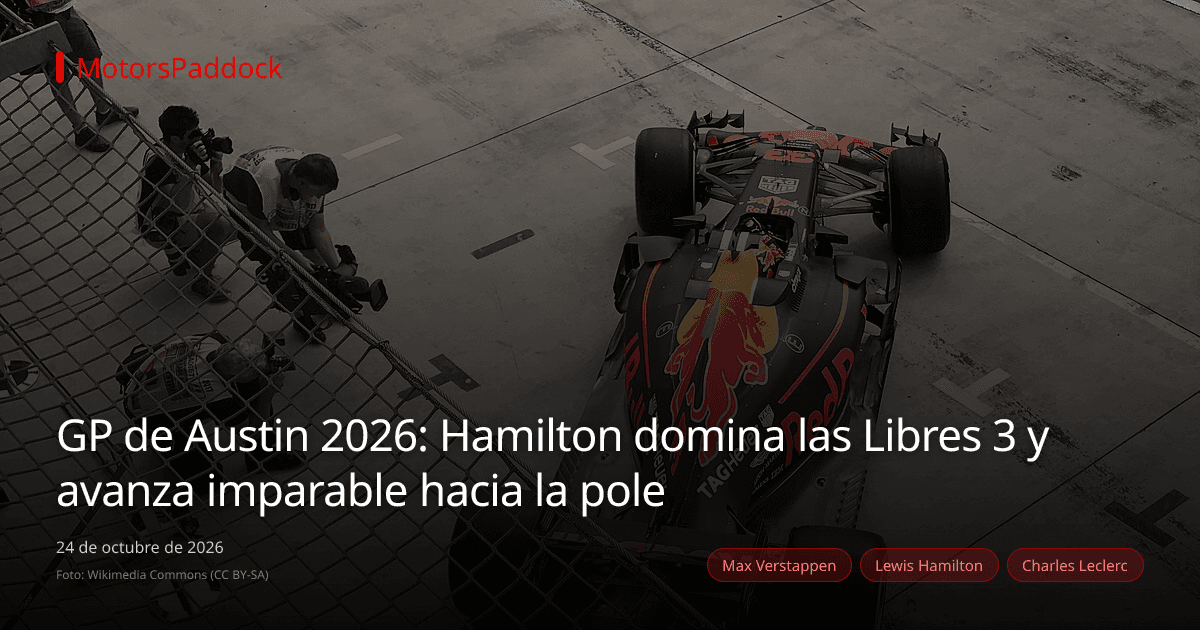 GP de Austin 2026: Hamilton domina las Libres 3 y avanza imparable hacia la pole