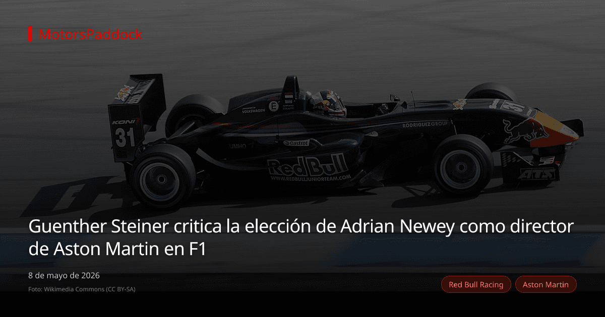 Guenther Steiner critica la elección de Adrian Newey como director de Aston Martin en F1
