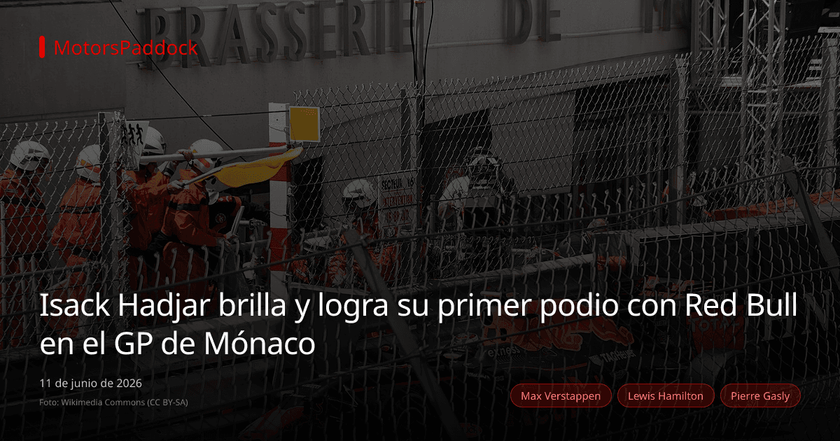 Isack Hadjar brilla y logra su primer podio con Red Bull en el GP de Mónaco