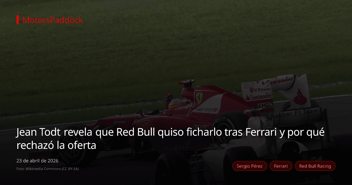 Jean Todt revela que Red Bull quiso ficharlo tras Ferrari y por qué rechazó la oferta