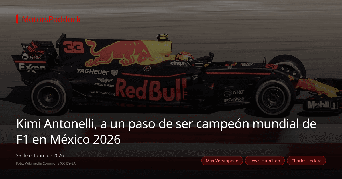 Kimi Antonelli, a un paso de ser campeón mundial de F1 en México 2026