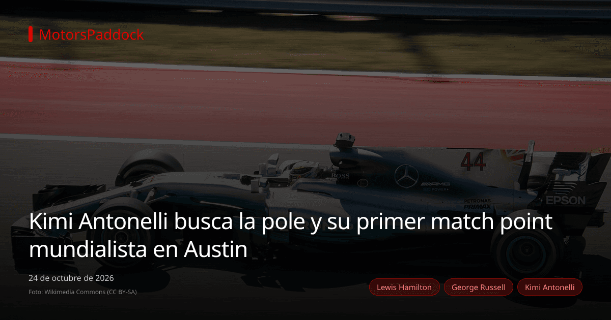 Kimi Antonelli busca la pole y su primer match point mundialista en Austin