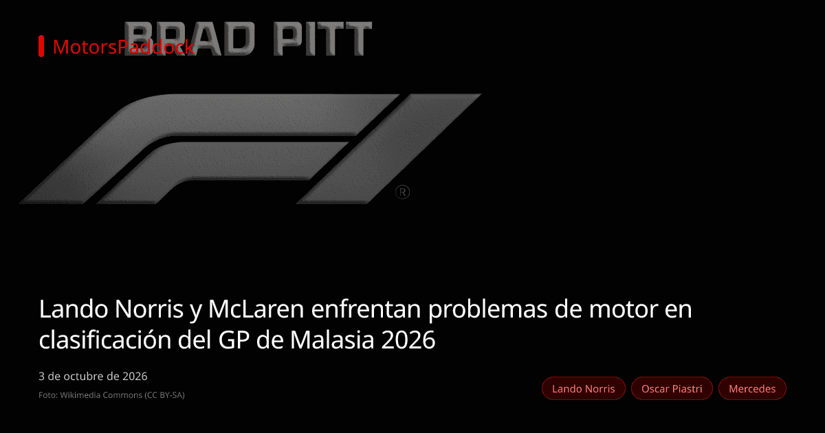 Lando Norris y McLaren enfrentan problemas de motor en clasificación del GP de Malasia 2026