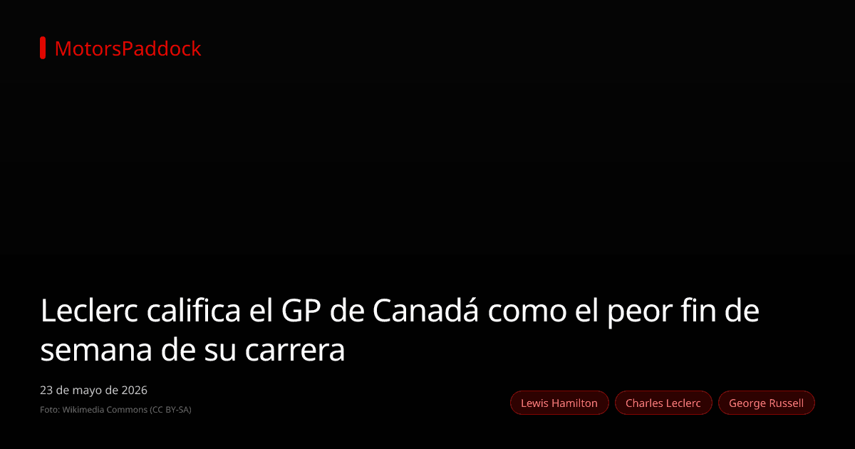 Leclerc califica el GP de Canadá como el peor fin de semana de su carrera