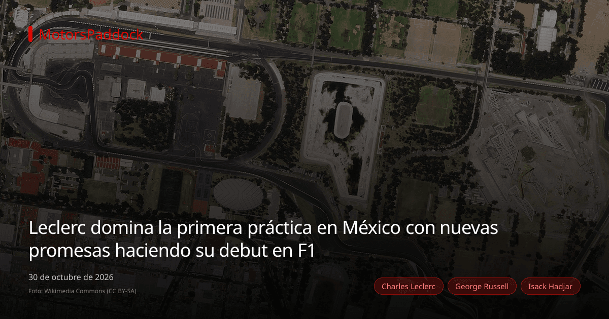 Leclerc domina la primera práctica en México con nuevas promesas haciendo su debut en F1