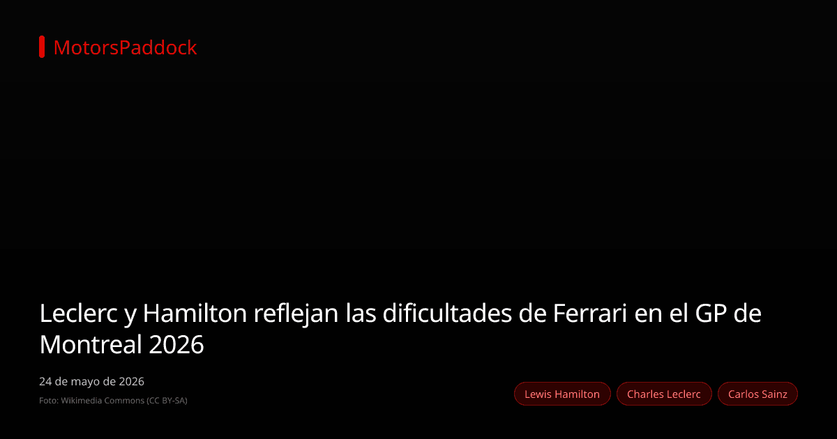 Leclerc y Hamilton reflejan las dificultades de Ferrari en el GP de Montreal 2026