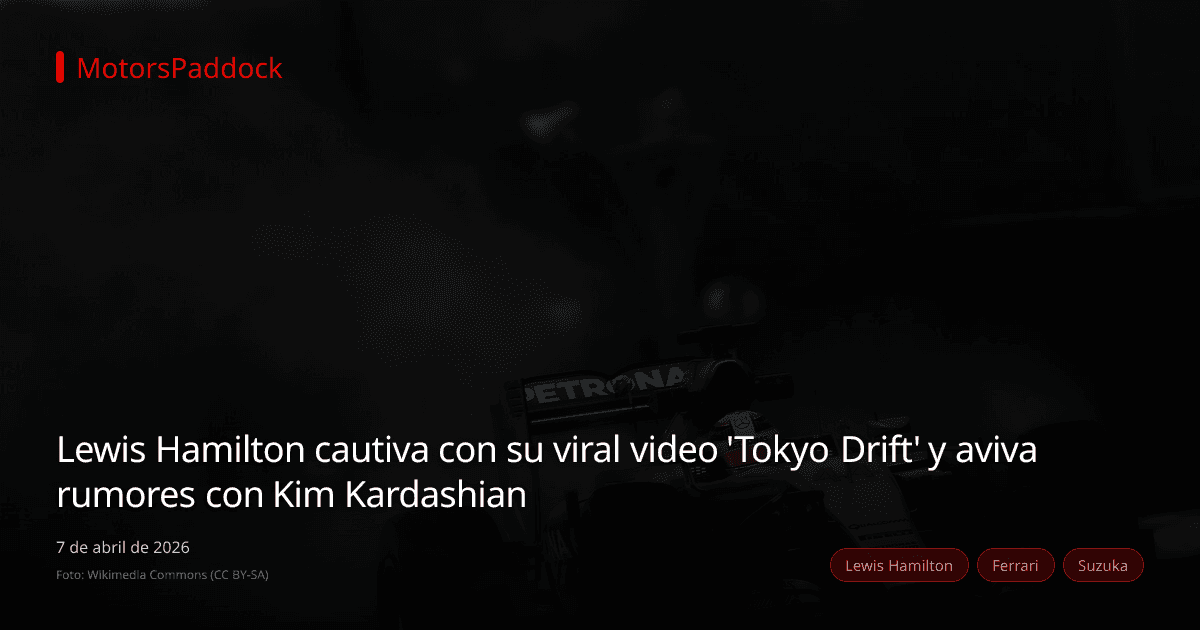 Lewis Hamilton cautiva con su viral video 'Tokyo Drift' y aviva rumores con Kim Kardashian