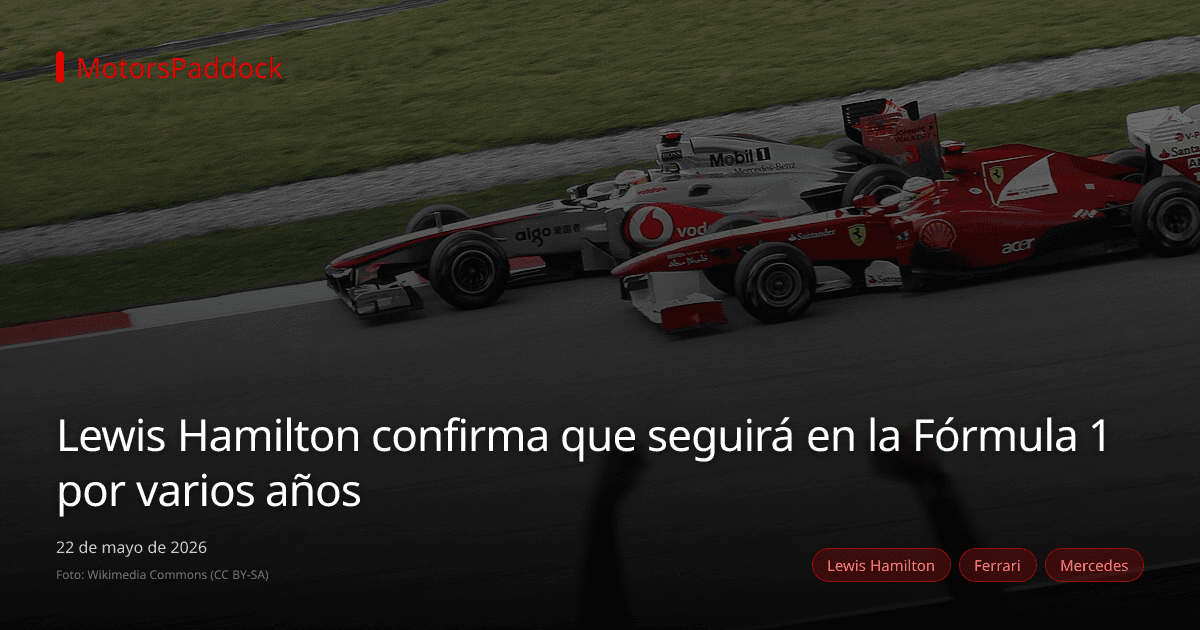 Lewis Hamilton confirma que seguirá en la Fórmula 1 por varios años