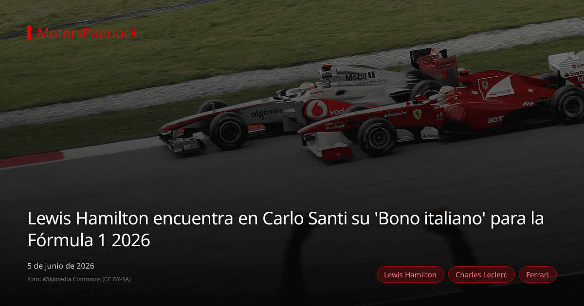 Lewis Hamilton encuentra en Carlo Santi su 'Bono italiano' para la Fórmula 1 2026