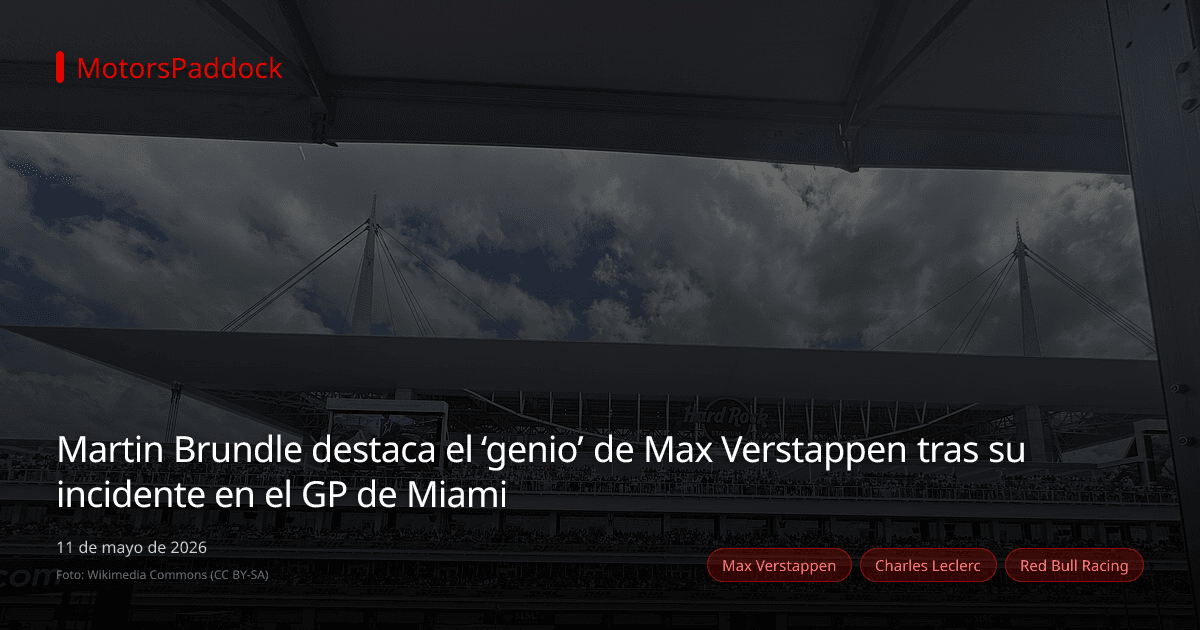 Martin Brundle destaca el ‘genio’ de Max Verstappen tras su incidente en el GP de Miami