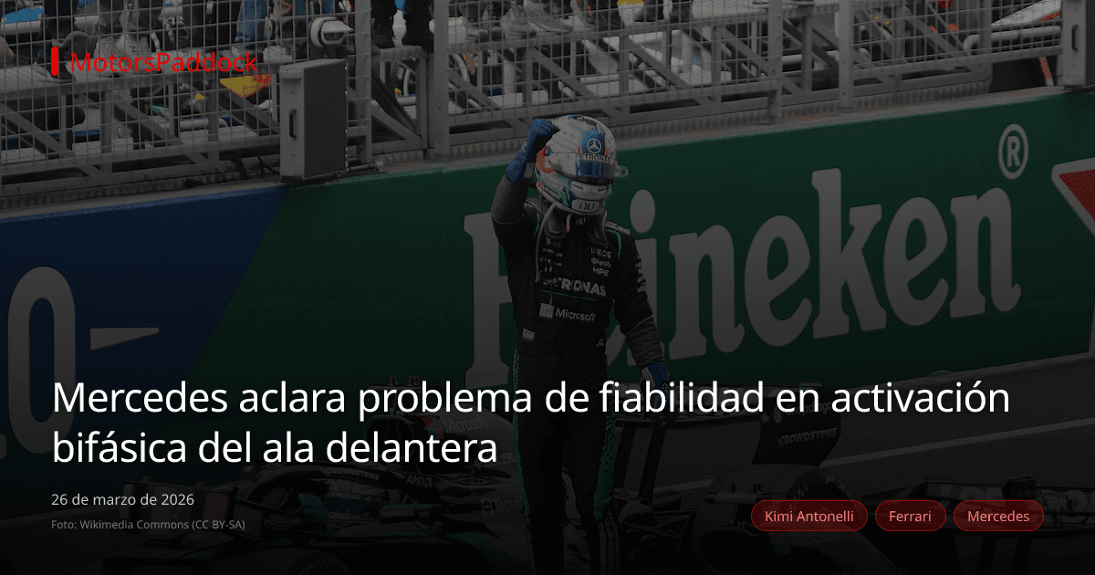 Mercedes aclara problema de fiabilidad en activación bifásica del ala delantera