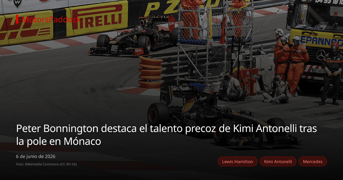 Peter Bonnington destaca el talento precoz de Kimi Antonelli tras la pole en Mónaco