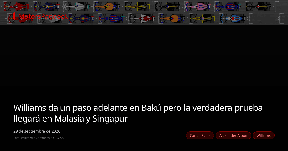 Williams da un paso adelante en Bakú pero la verdadera prueba llegará en Malasia y Singapur
