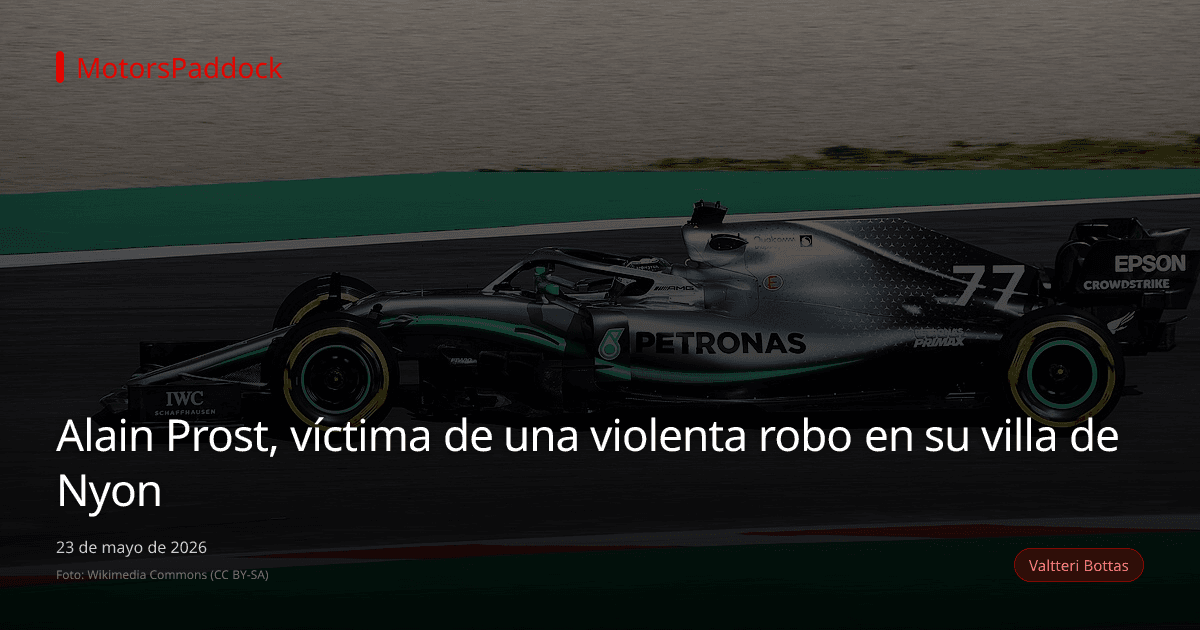 Alain Prost, víctima de una violenta robo en su villa de Nyon