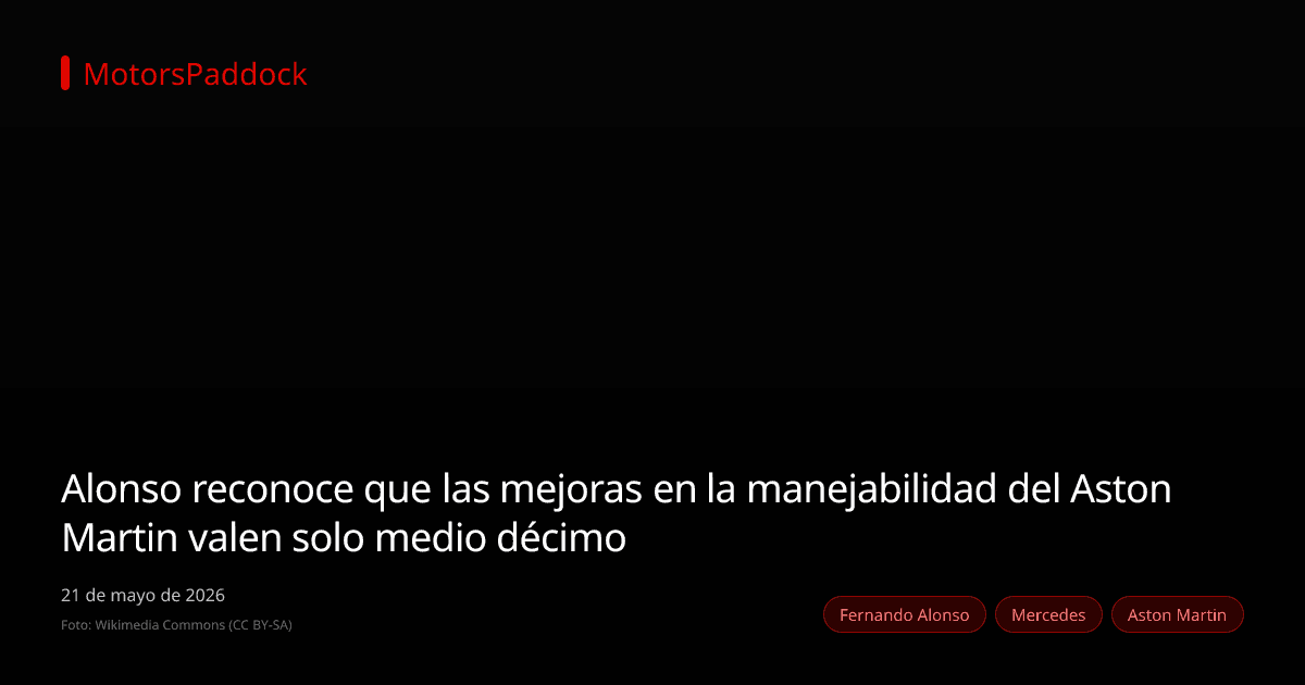 Alonso reconoce que las mejoras en la manejabilidad del Aston Martin valen solo medio décimo