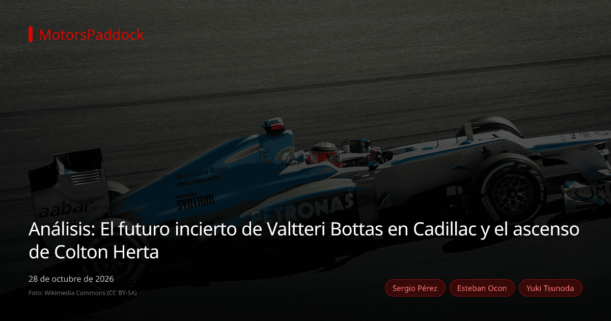 Análisis: El futuro incierto de Valtteri Bottas en Cadillac y el ascenso de Colton Herta