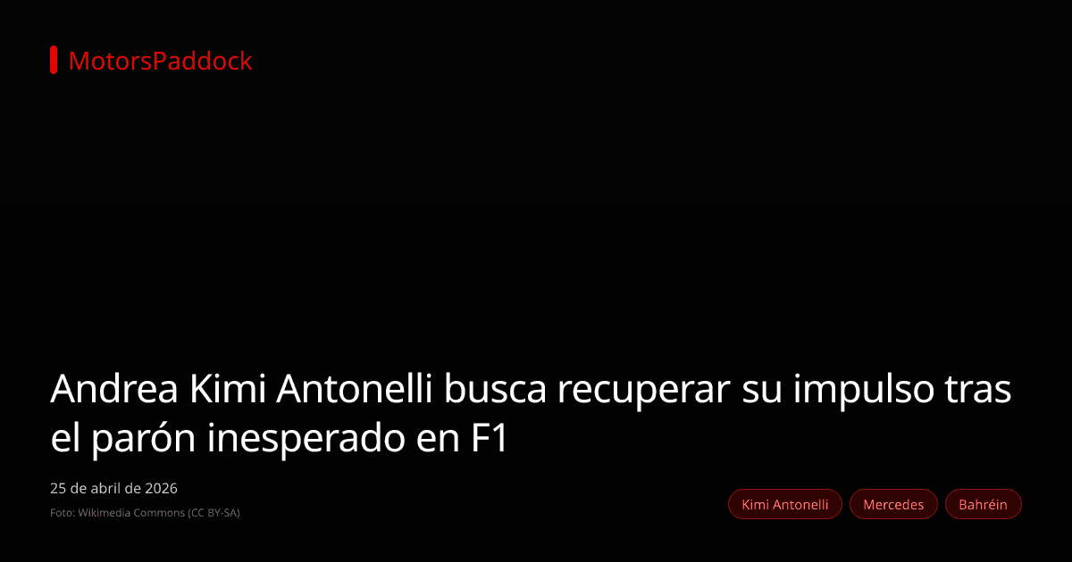 Andrea Kimi Antonelli busca recuperar su impulso tras el parón inesperado en F1