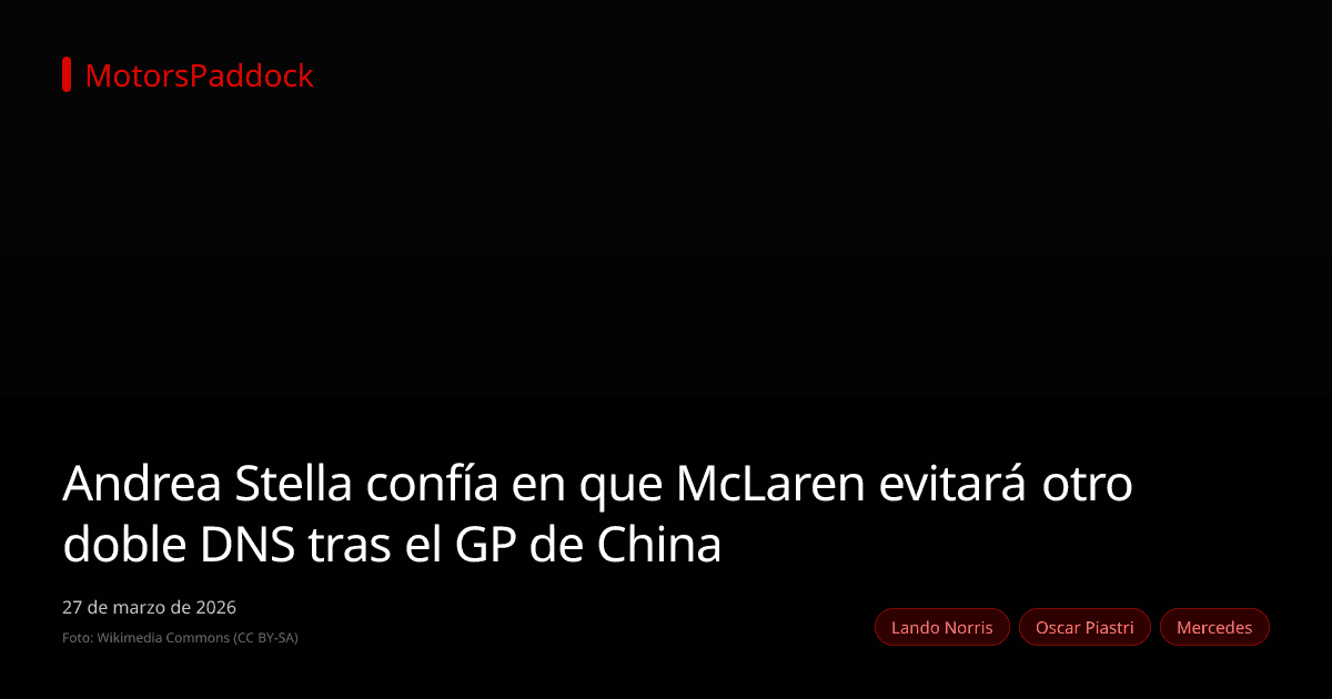 Andrea Stella confía en que McLaren evitará otro doble DNS tras el GP de China