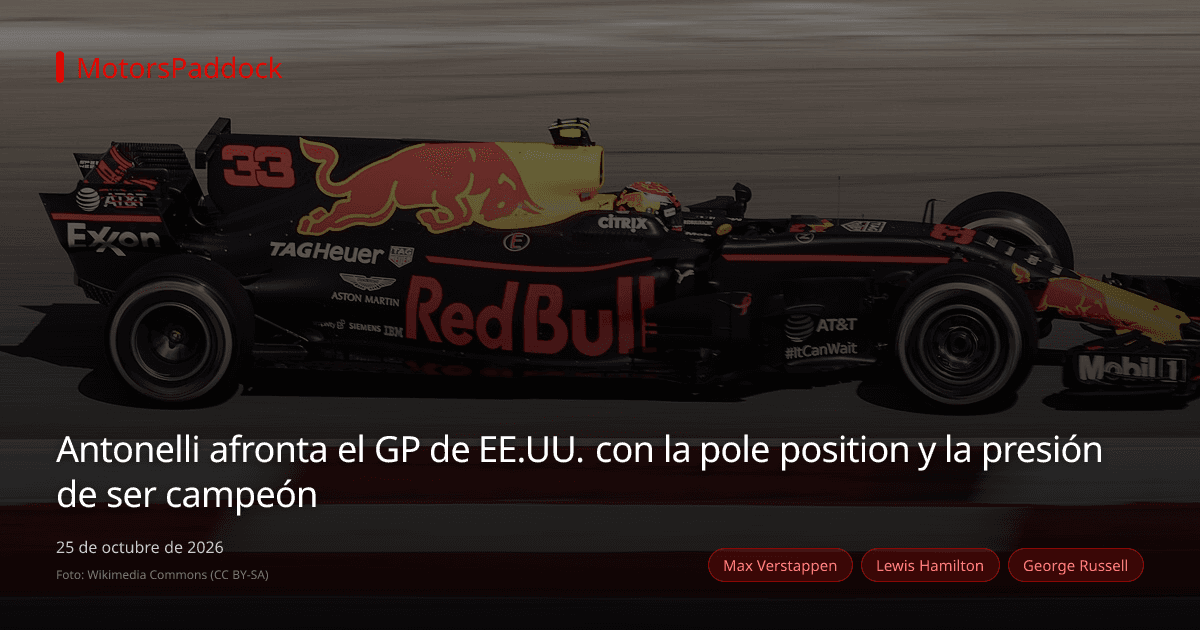 Antonelli afronta el GP de EE.UU. con la pole position y la presión de ser campeón