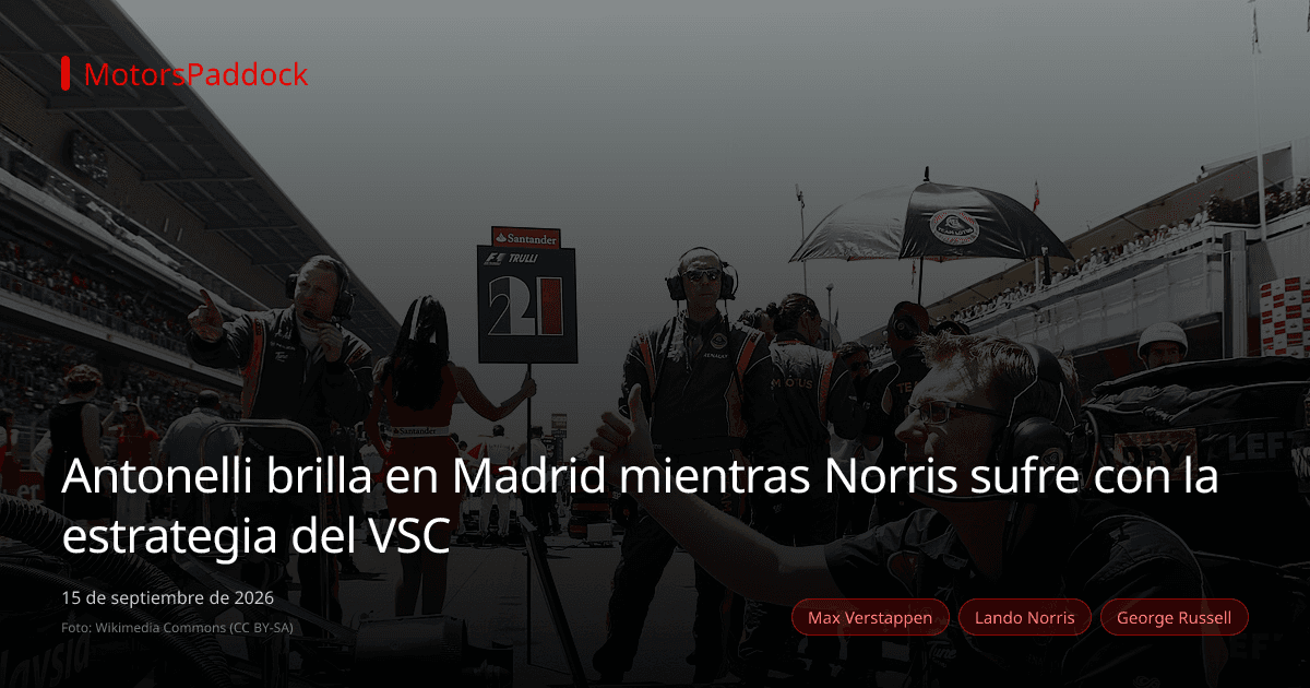 Antonelli brilla en Madrid mientras Norris sufre con la estrategia del VSC
