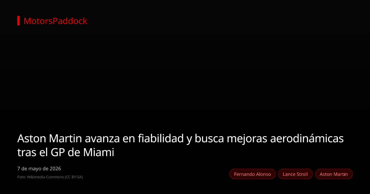 Aston Martin avanza en fiabilidad y busca mejoras aerodinámicas tras el GP de Miami