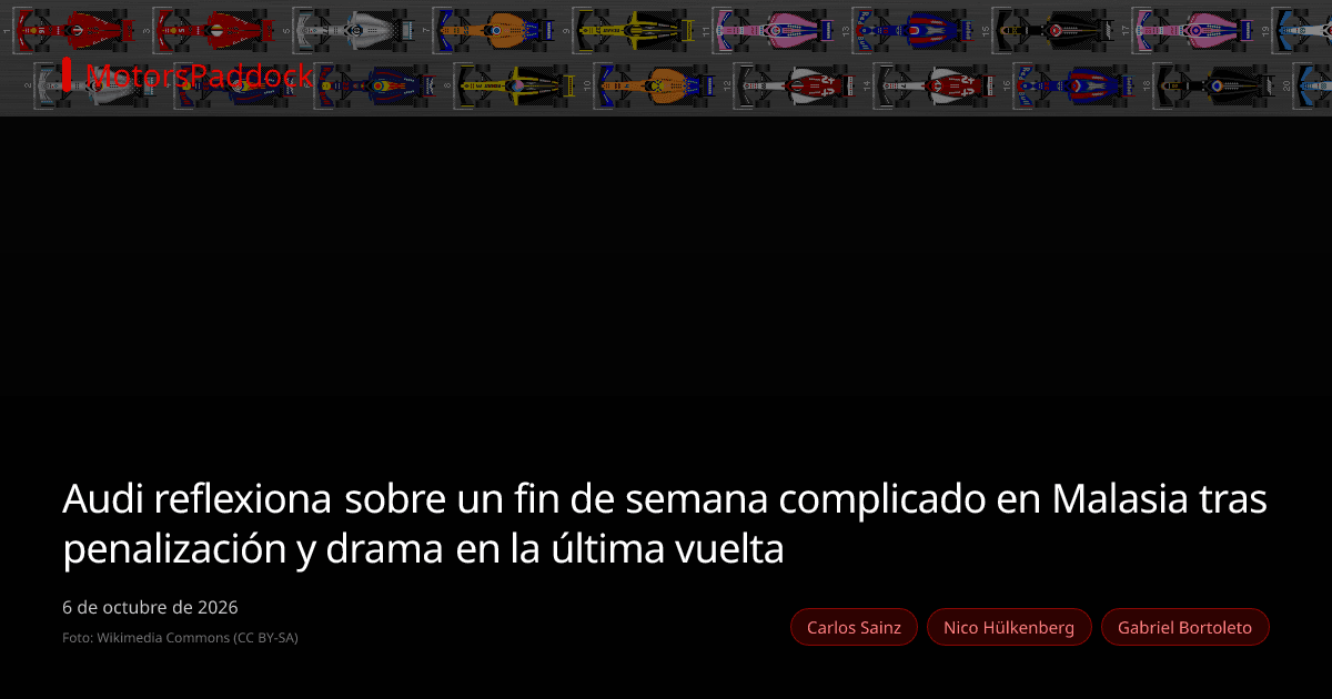 Audi reflexiona sobre un fin de semana complicado en Malasia tras penalización y drama en la última vuelta