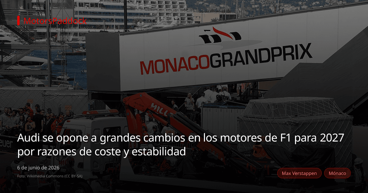 Audi se opone a grandes cambios en los motores de F1 para 2027 por razones de coste y estabilidad