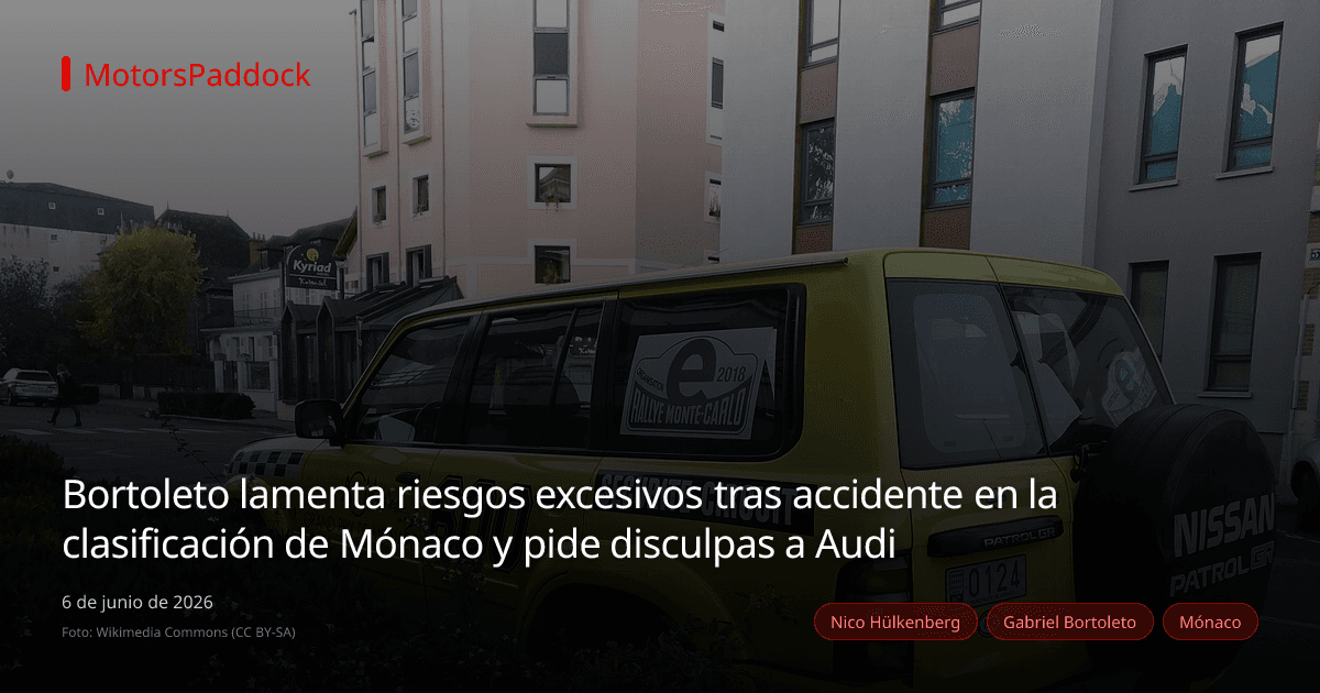 Bortoleto lamenta riesgos excesivos tras accidente en la clasificación de Mónaco y pide disculpas a Audi