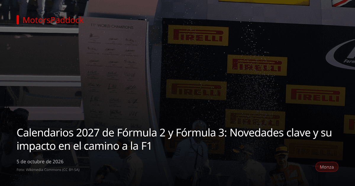 Calendarios 2027 de Fórmula 2 y Fórmula 3: Novedades clave y su impacto en el camino a la F1