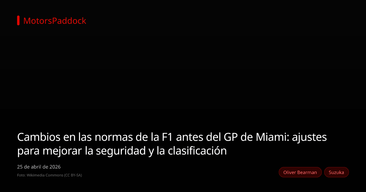 Cambios en las normas de la F1 antes del GP de Miami: ajustes para mejorar la seguridad y la clasificación
