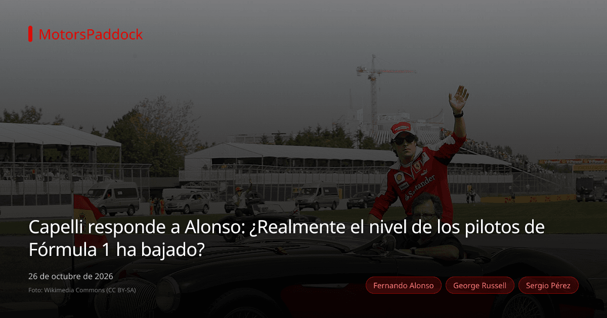 Capelli responde a Alonso: ¿Realmente el nivel de los pilotos de Fórmula 1 ha bajado?