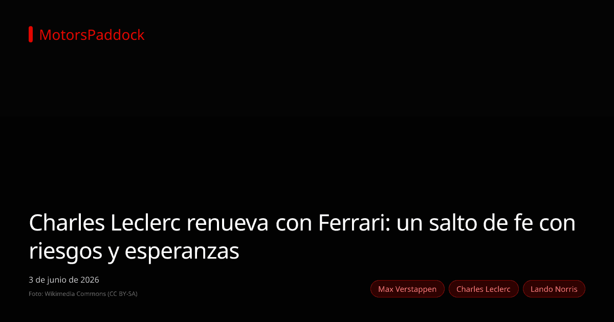 Charles Leclerc renueva con Ferrari: un salto de fe con riesgos y esperanzas
