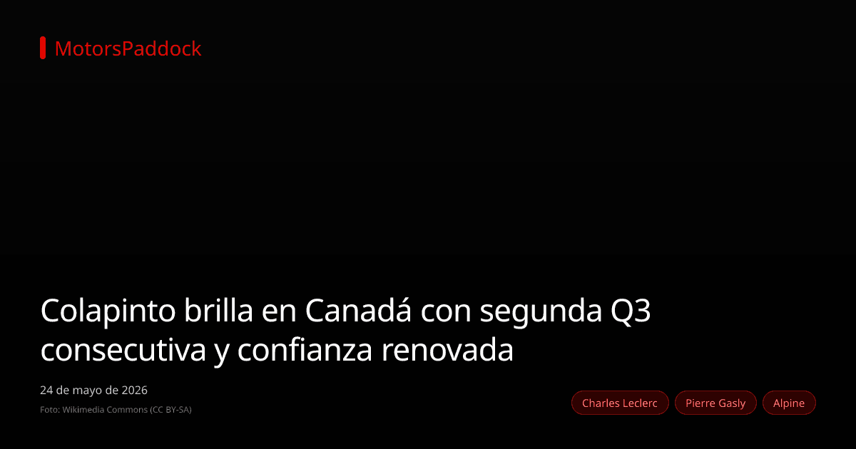 Colapinto brilla en Canadá con segunda Q3 consecutiva y confianza renovada