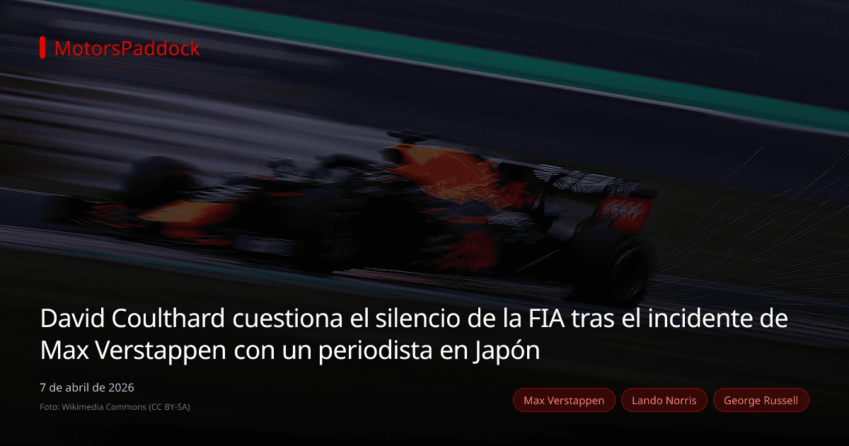 David Coulthard cuestiona el silencio de la FIA tras el incidente de Max Verstappen con un periodista en Japón