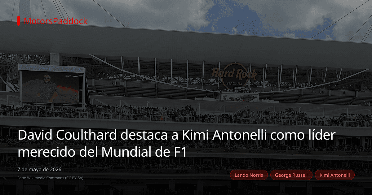 David Coulthard destaca a Kimi Antonelli como líder merecido del Mundial de F1