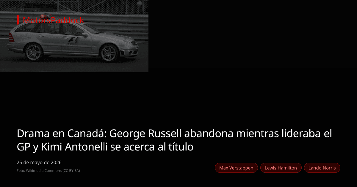 Drama en Canadá: George Russell abandona mientras lideraba el GP y Kimi Antonelli se acerca al título