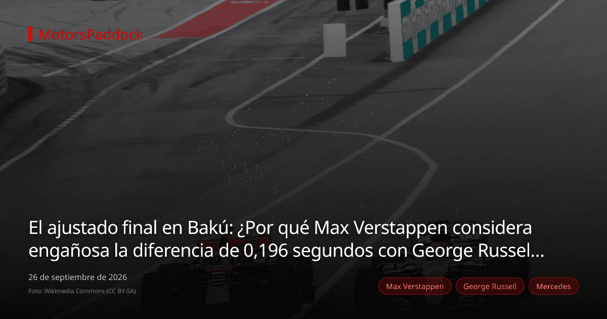 El ajustado final en Bakú: ¿Por qué Max Verstappen considera engañosa la diferencia de 0,196 segundos con George Russell?